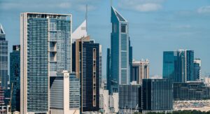 Dubai financial district towers on Sheikh Zayed Road, where Chocolate Finance has launched its UAE service