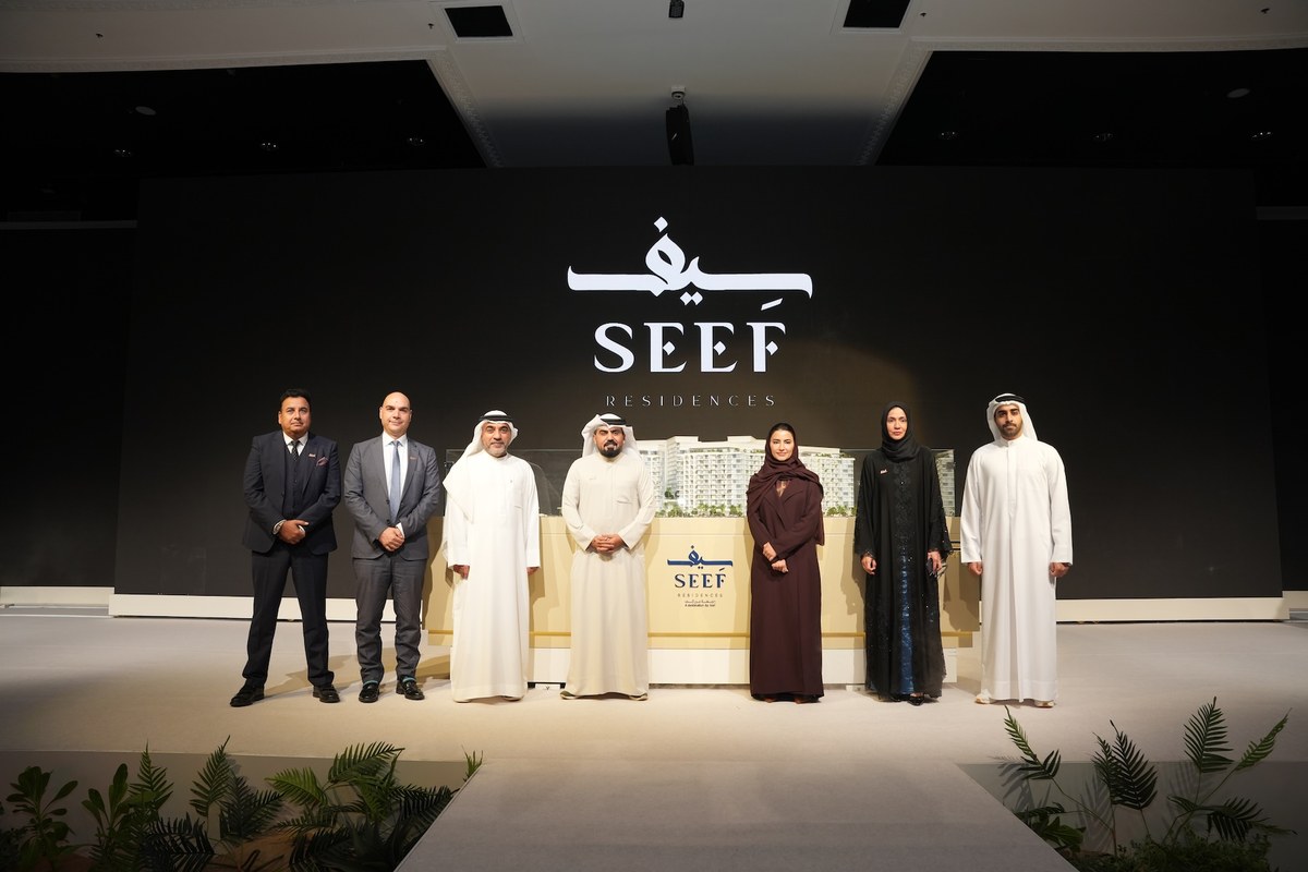 Alef Group team at the Seef Residences launch event at Al Jawaher Reception and Convention Centre in Sharjah