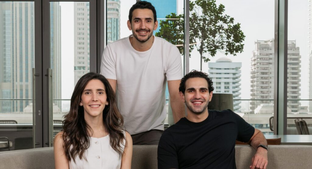 Ziina co-founders Sarah Toukan, Faisal Toukan and Talal Toukan at the company office in Dubai